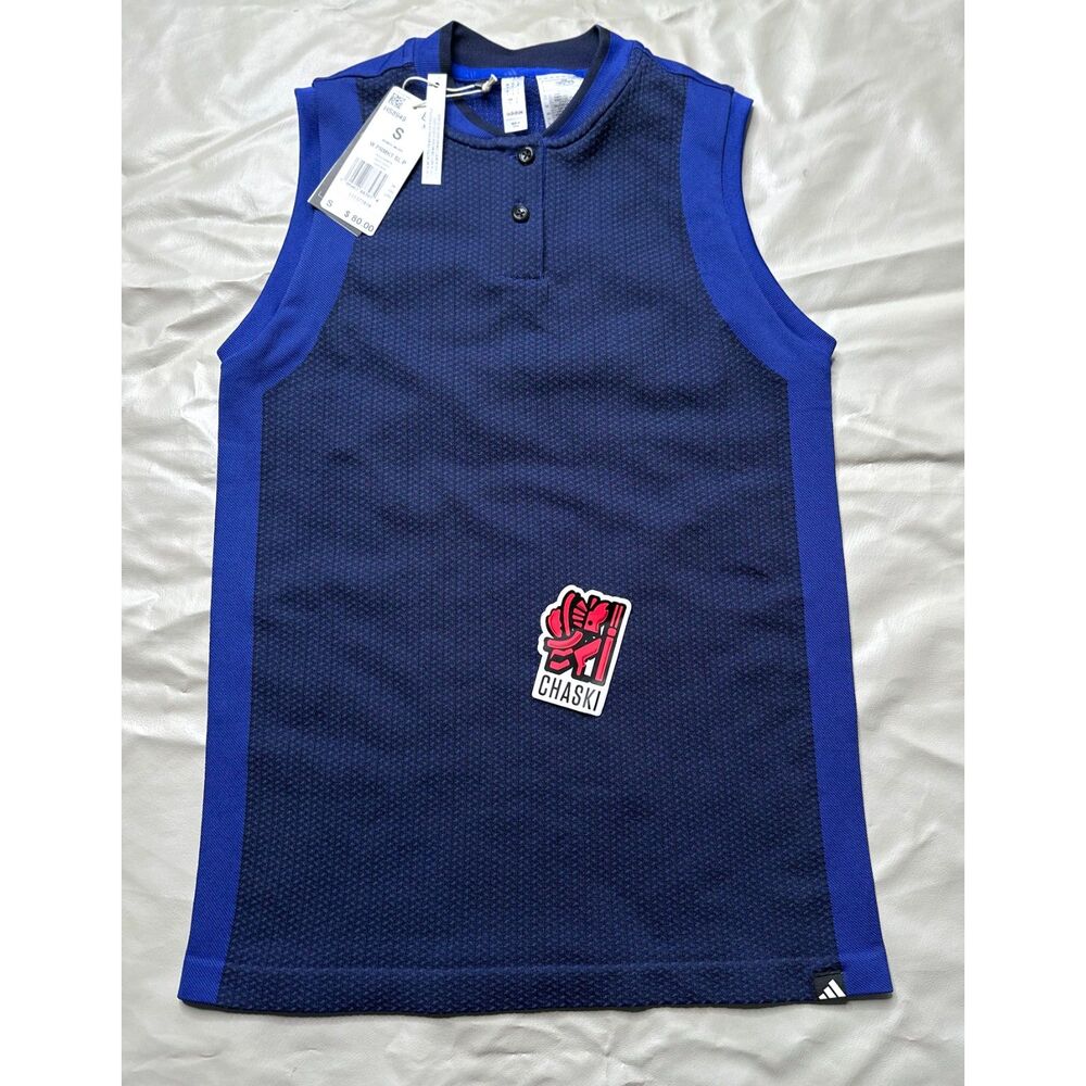 Adidas Ultimate 365 Tour Prime Knit Blue Golf shirt Women Small HS8949 NEW